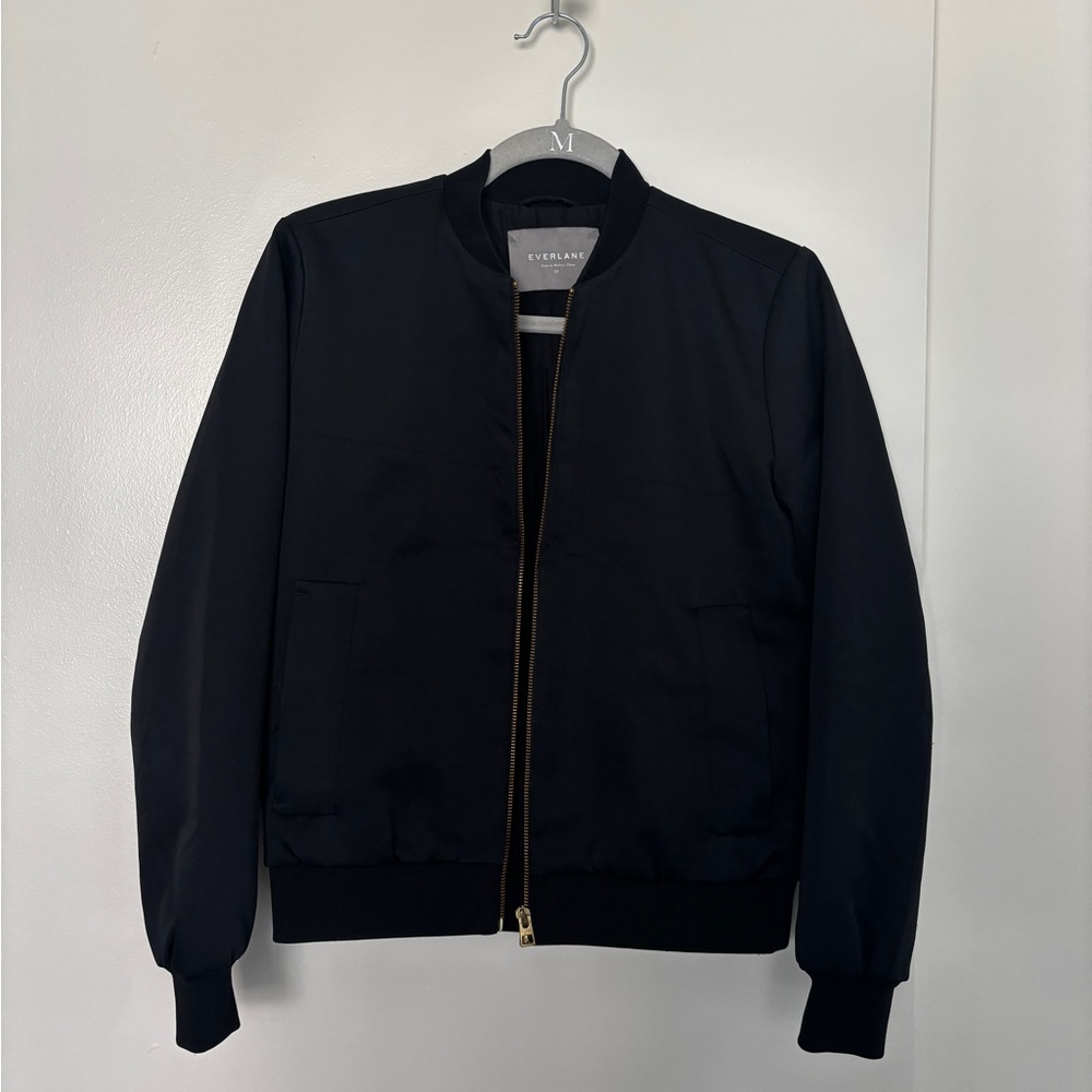 Everlane Women's Black Bomber Jacket